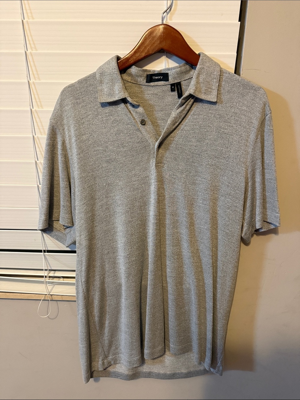 Theory Men's Light Gray Polo Shirt